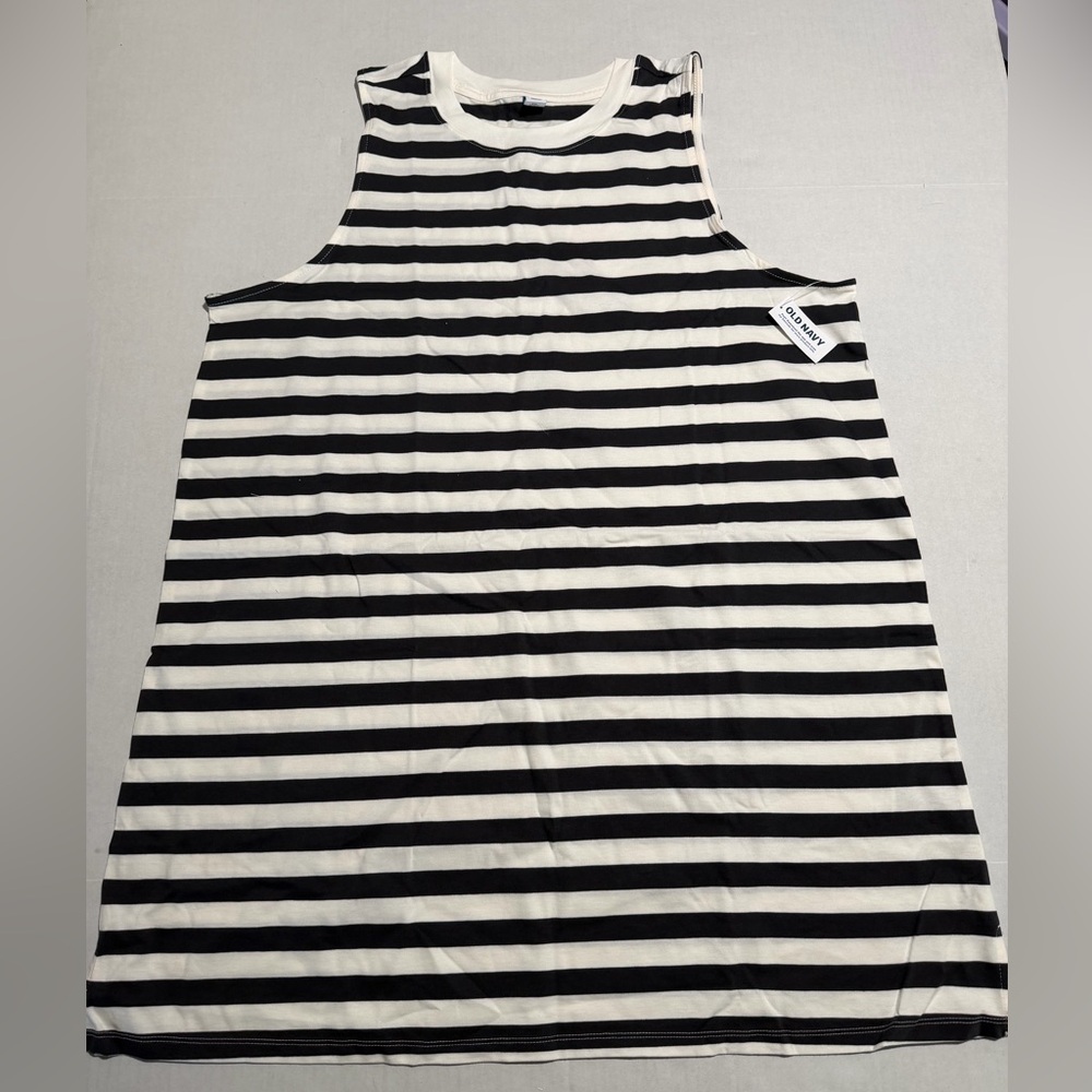 Old Navy Women's XL Petite, 100% Cotton,‎ Striped Short Dress NWT